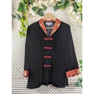 Old Shanghai Silk Velvet Jacket Blazer Size S/M? Mens? Women's?